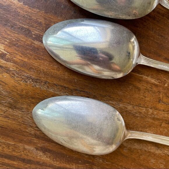 Vintage 1927 R C Co Orleans Set of 3 Dinner Spoons - Picture 9 of 11